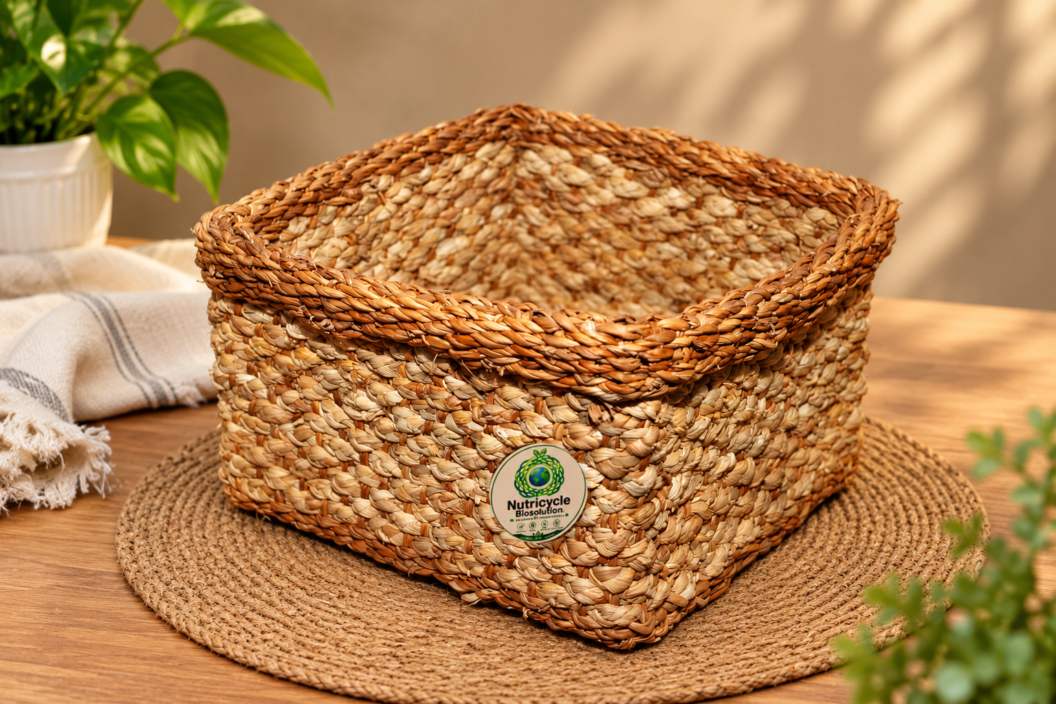 Natural Square Storage Basket